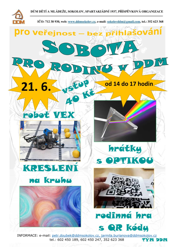 POSLEDNÍ SOBOTA PRO RODINU DO PRÁZDNIN