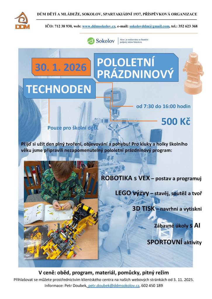 Pololetní prázdninový den TECHNODEN