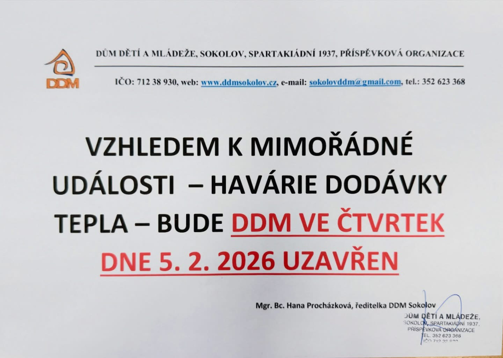 MIMOŘÁDNÁ UDÁLOST - HAVÁRIE DODÁVKY TEPLA
