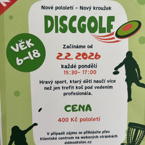 OTEVÍRÁME NOVĚ NA II. POLOLETÍ  - DISCGOLF - 